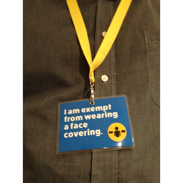 Face Covering Exemption Lanyard