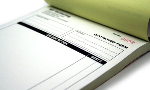 Carbonless business forms